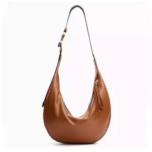 Rag&Bone Riser Leather Crescent Hobo Crossbody Bag